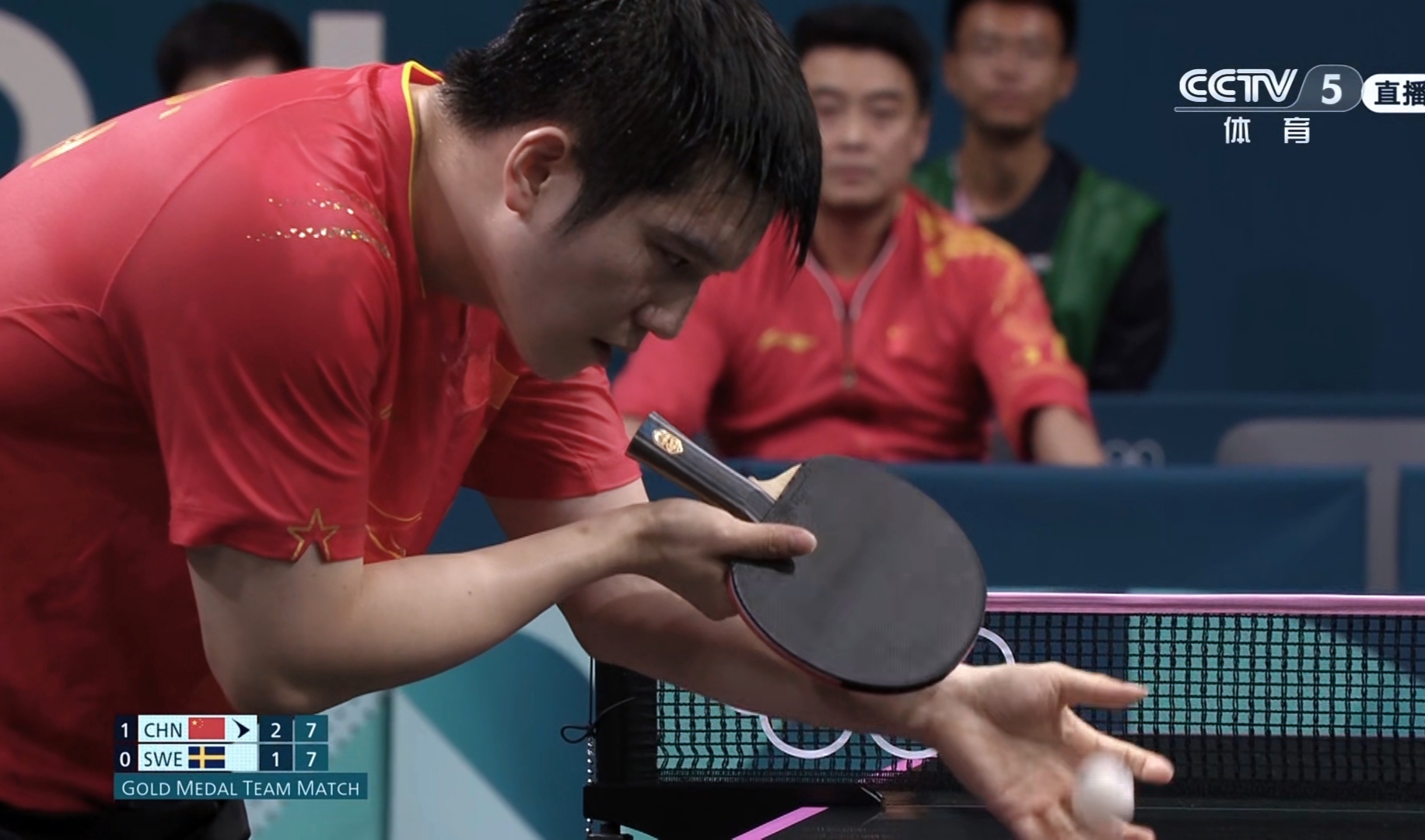 瑞典乒乓球队横扫德国乒乓球队，马龙三分雨点燃全场的简单介绍